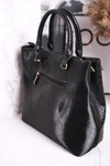 Elegancka Czarna Torebka MONNARI BAG4590-020 Print Zwierzęcy 