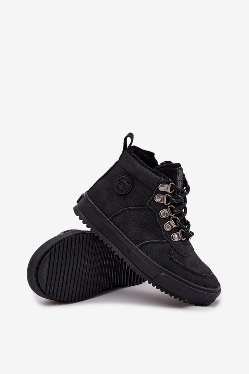 Buty Trekkingowe Trapery Dziecięce Ocieplane Big Star SS374075 Czarne