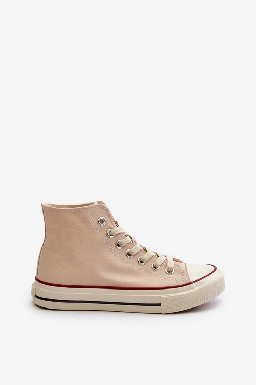 Trampki Damskie Wysokie Big Star NN274278 Beżowe