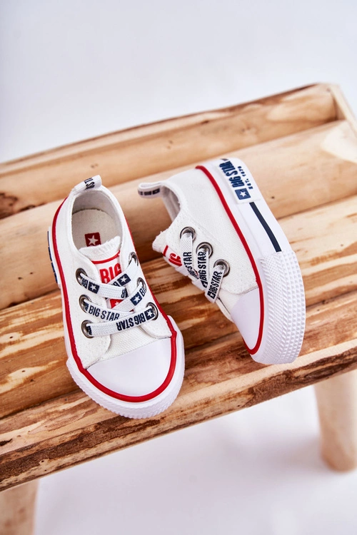 Dziecięce Materiałowe Trampki BIG STAR KK374048 Białe