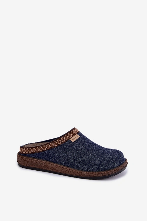 Kapcie Damskie Z Haftem Inblu NL000009 Granatowe