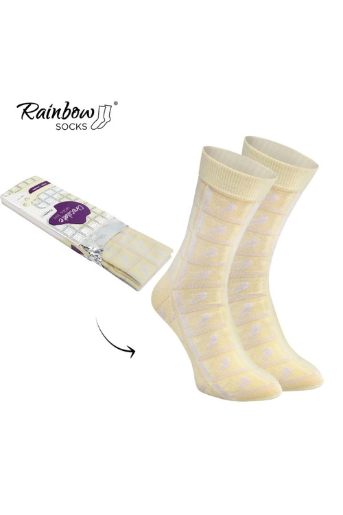 Skarpetki Rainbow Socks Biała Czekolada 1 Para