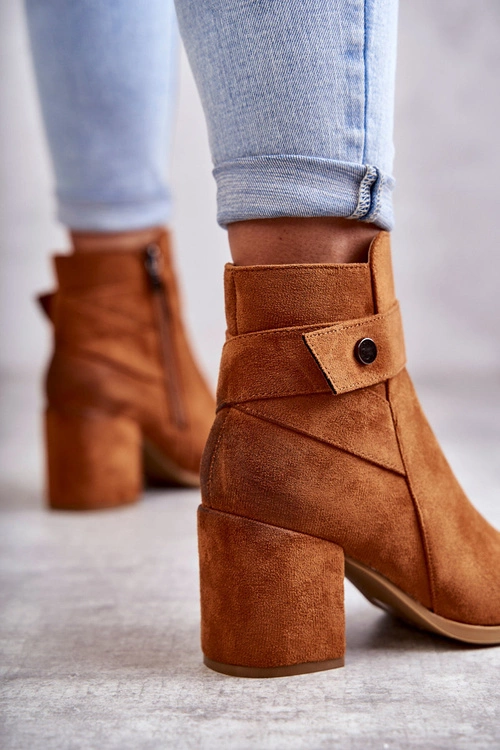 Damskie Zamszowe Botki La.Fi 260041C-SU Camel