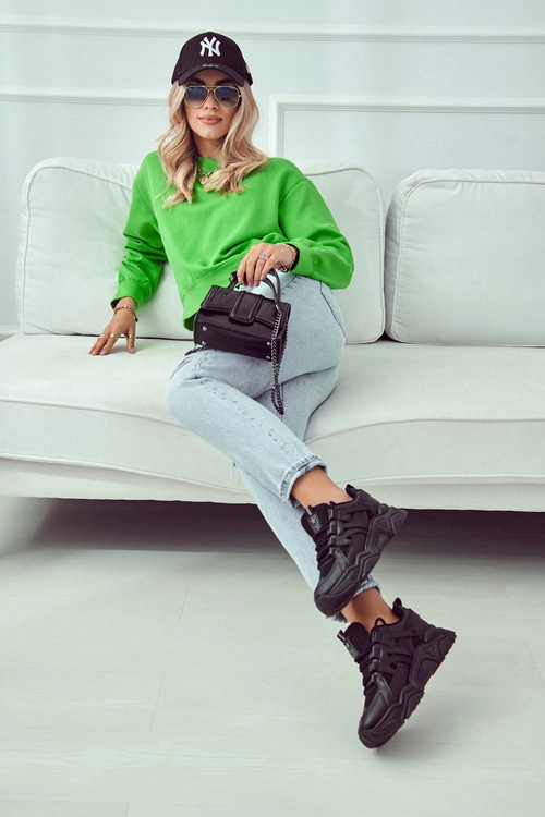 Damskie Sportowe Buty Sneakersy Czarne Daren