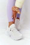 Damskie Sneakersy Na Masywnej Podeszwie Białe Bubbly