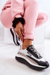 Sportowe Buty Sneakersy Big Star JJ274998 Biało-Czarne