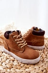 Dziecięce Ocieplane Sportowe Buty Big Star BB374131BS Camel