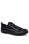 Męskie Skórzane Trampki Big Star KK174053 Czarne