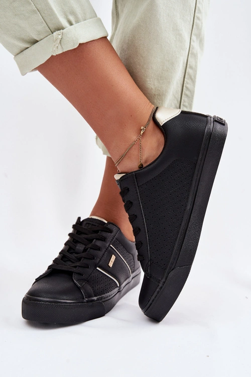 Sneakersy Damskie Ażurowe Big Star TT274290 Czarne