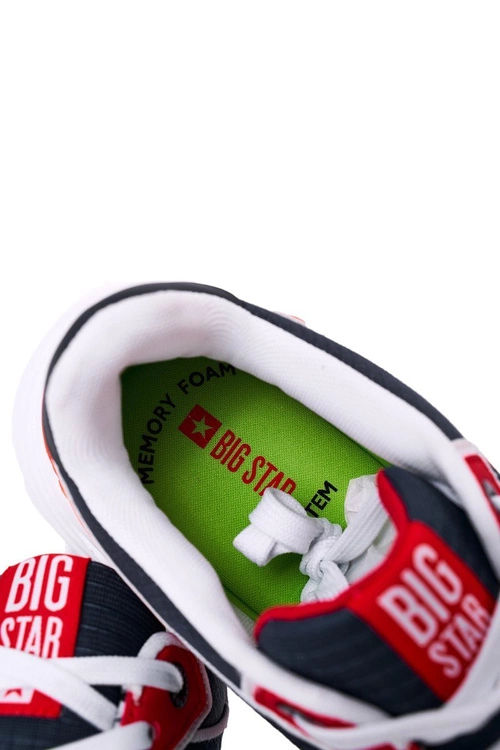 Męskie Sportowe Buty Memory Foam Big Star HH174207 Granatowo-Białe