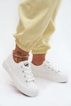 Koronkowe Trampki Damskie Na Platformie LEE ISLA LACE WOMEN LOW 50261003.1FG Białe