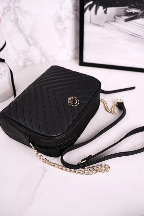 Torebka Listonoszka MONNARI BAG0202-020 Pikowana Czarna