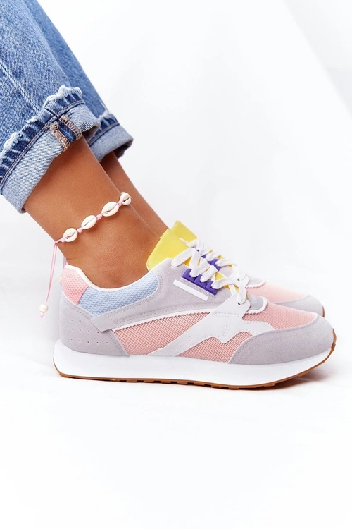Damskie Sportowe Buty Sneakersy Różowo-Szare After Hours
