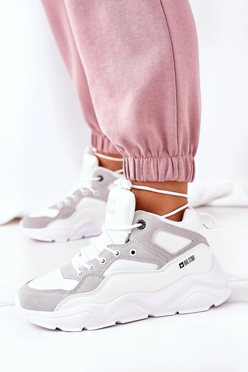 Damskie Sportowe Buty Sneakersy Big Star GG274643 Białe