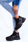 Damskie Buty Sportowe Na Masywnej Platformie Big Star KK274387 Czarne