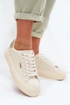 Sneakersy Na Platformie Big Star TT274806 Beżowe