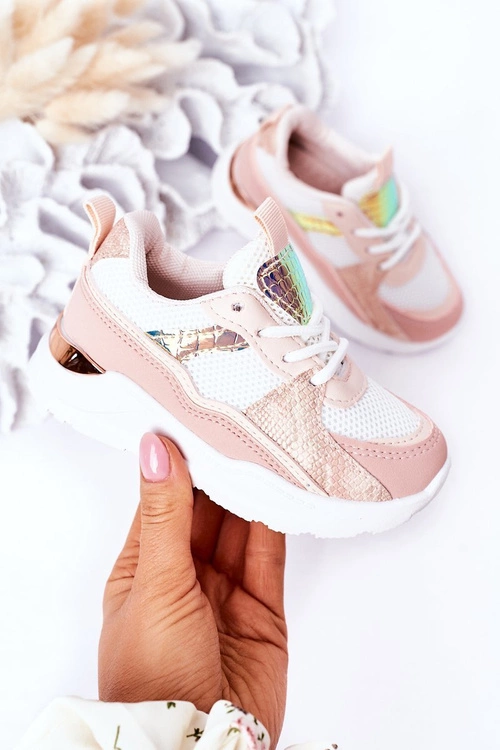 Dziecięce Sportowe Buty Sneakersy Różowe Game Time
