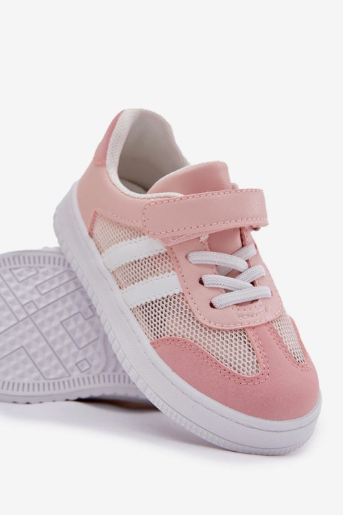 Sneakersy Dziecięce Na Rzep Różowe Sepovia