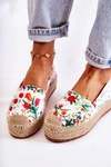 Modne Wsuwane Espadryle W Kwiaty Białe Morice