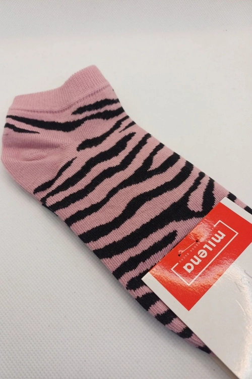 Skarpetki Stopki Dziecięce Młodzieżowe Zebra Różowe