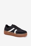 Sneakersy Damskie Na Platformie Czarne Tolianna