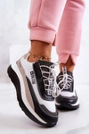 Sportowe Buty Sneakersy Big Star JJ274998 Biało-Czarne