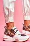 Sportowe Damskie Buty Sneakersy Biało Złote Sempre