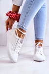 Damskie Tenisówki Materiałowe Cross Jeans JJ2R4050C Białe