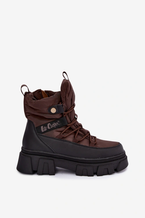 Śniegowce Damskie Na Zamek Lee Cooper LCJ-26-01-4631 Brązowe