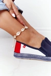 Damskie Espadryle Big Star HH276008 Granatowo-Białe