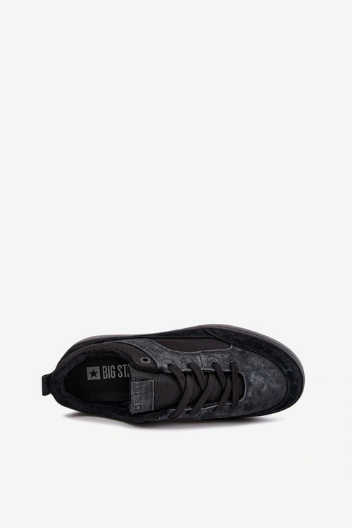 Zamszowe Ocieplane Sneakersy Męskie Big Star UU174118 Czarne